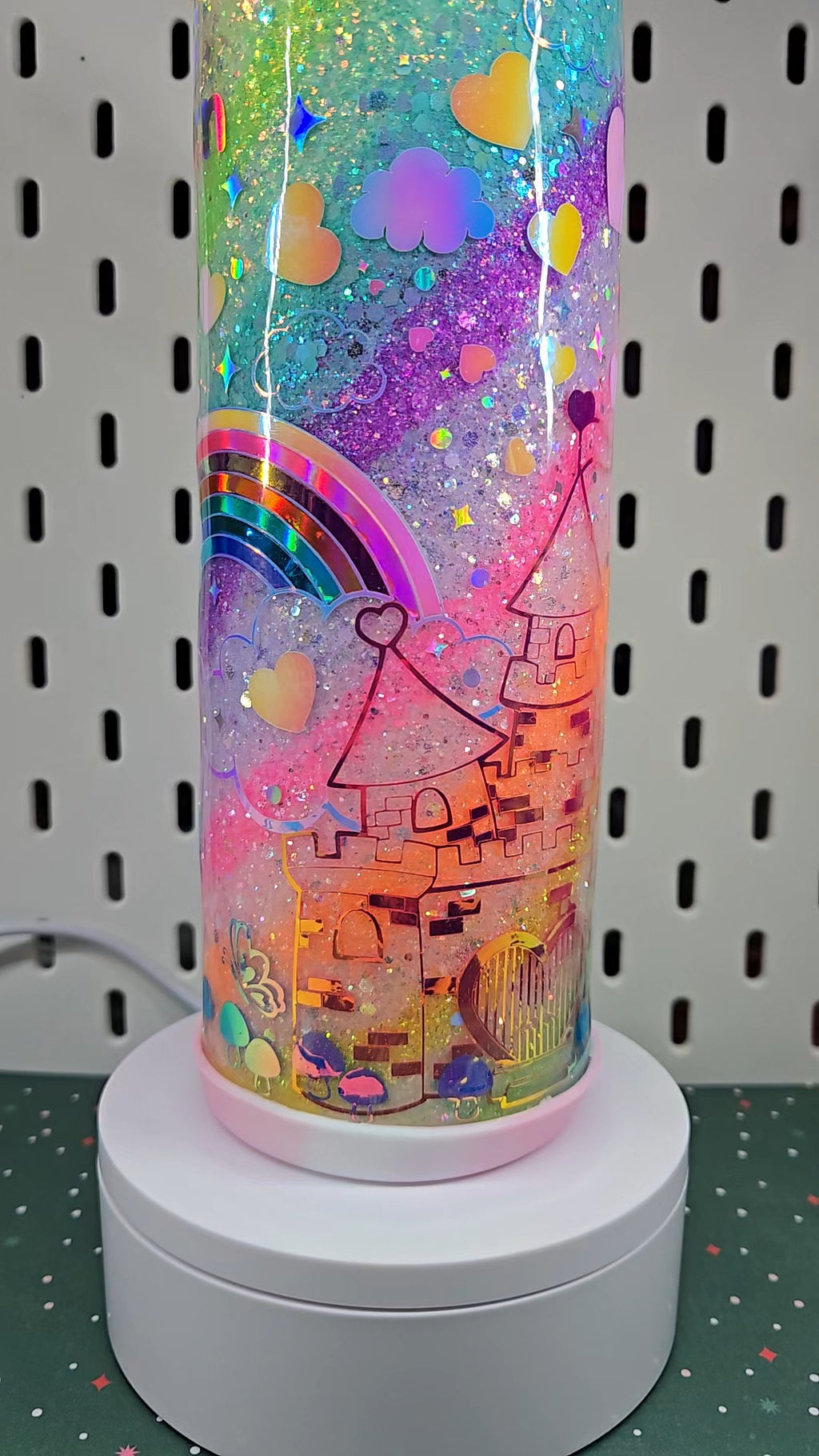 🌈 Personalized Unicorn Rainbow Glitter Tumbler | Custom Name Unicorn Cup | Handmade Epoxy Tumbler | Magical Fantasy Drinkware