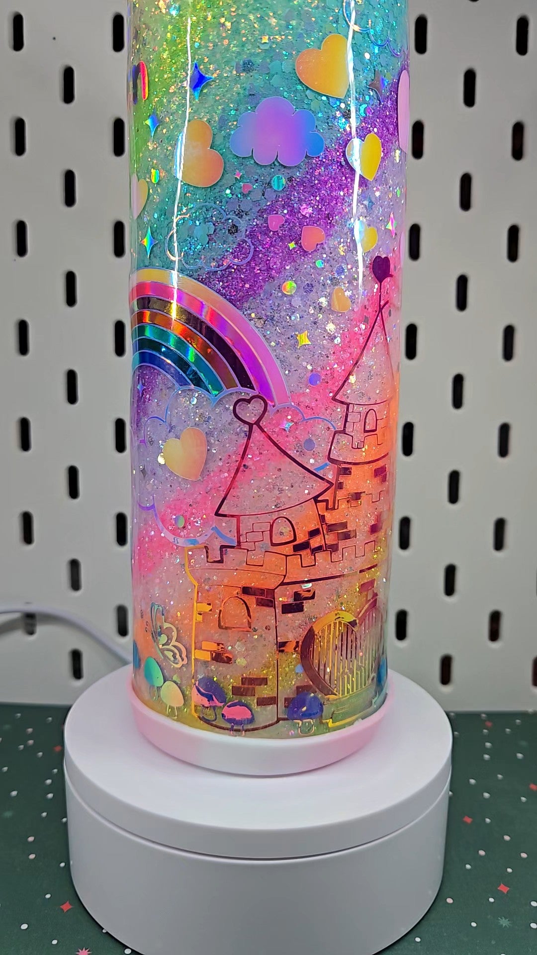 🌈 Personalized Unicorn Rainbow Glitter Tumbler | Custom Name Unicorn Cup | Handmade Epoxy Tumbler | Magical Fantasy Drinkware