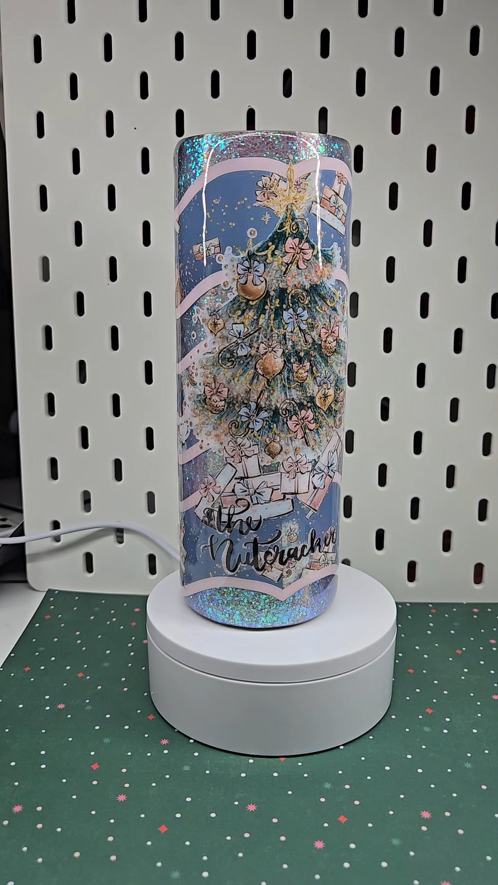 🎄 Blue Nutcracker Holiday Glitter Tumbler | Christmas Nutcracker Cup | Handmade Epoxy Tumbler | Winter Wonderland Drinkware