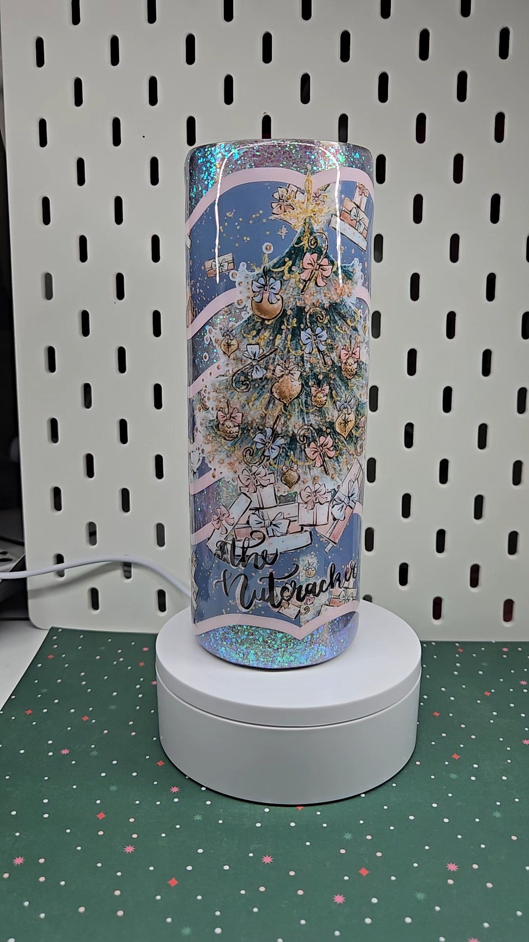 🎄 Blue Nutcracker Holiday Glitter Tumbler | Christmas Nutcracker Cup | Handmade Epoxy Tumbler | Winter Wonderland Drinkware