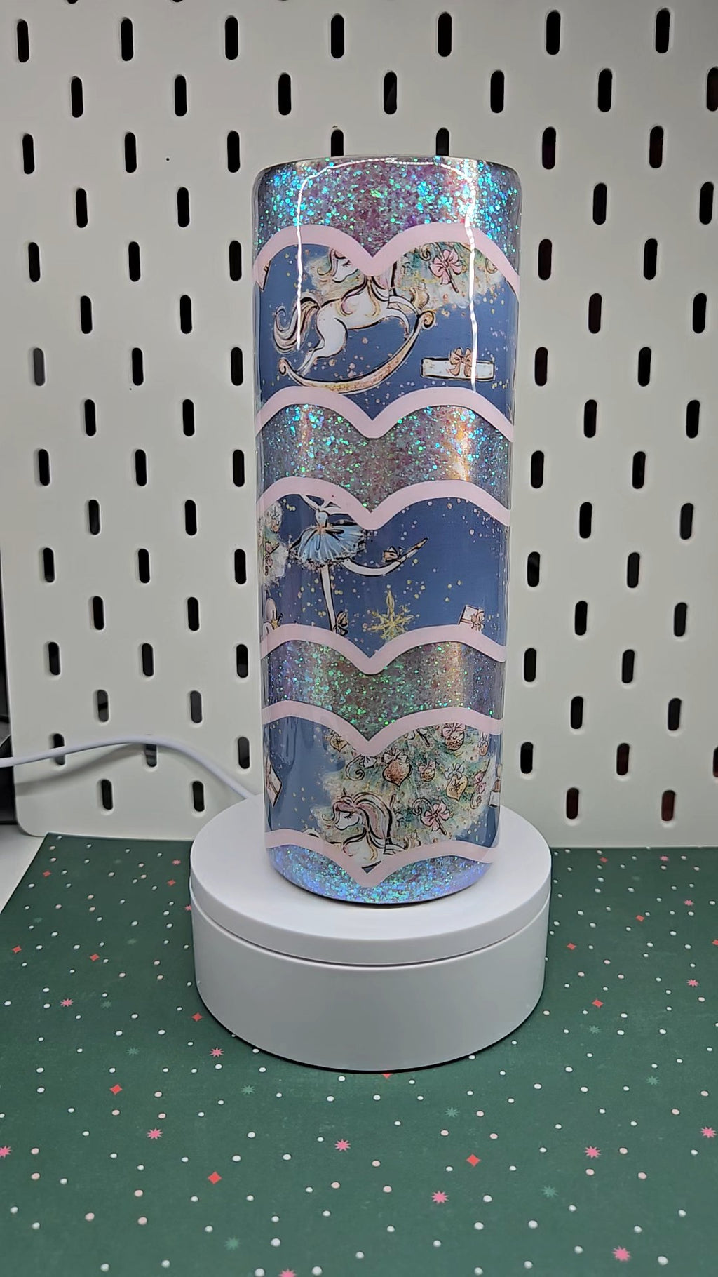 🎄 Blue Nutcracker Holiday Glitter Tumbler | Christmas Nutcracker Cup | Handmade Epoxy Tumbler | Winter Wonderland Drinkware