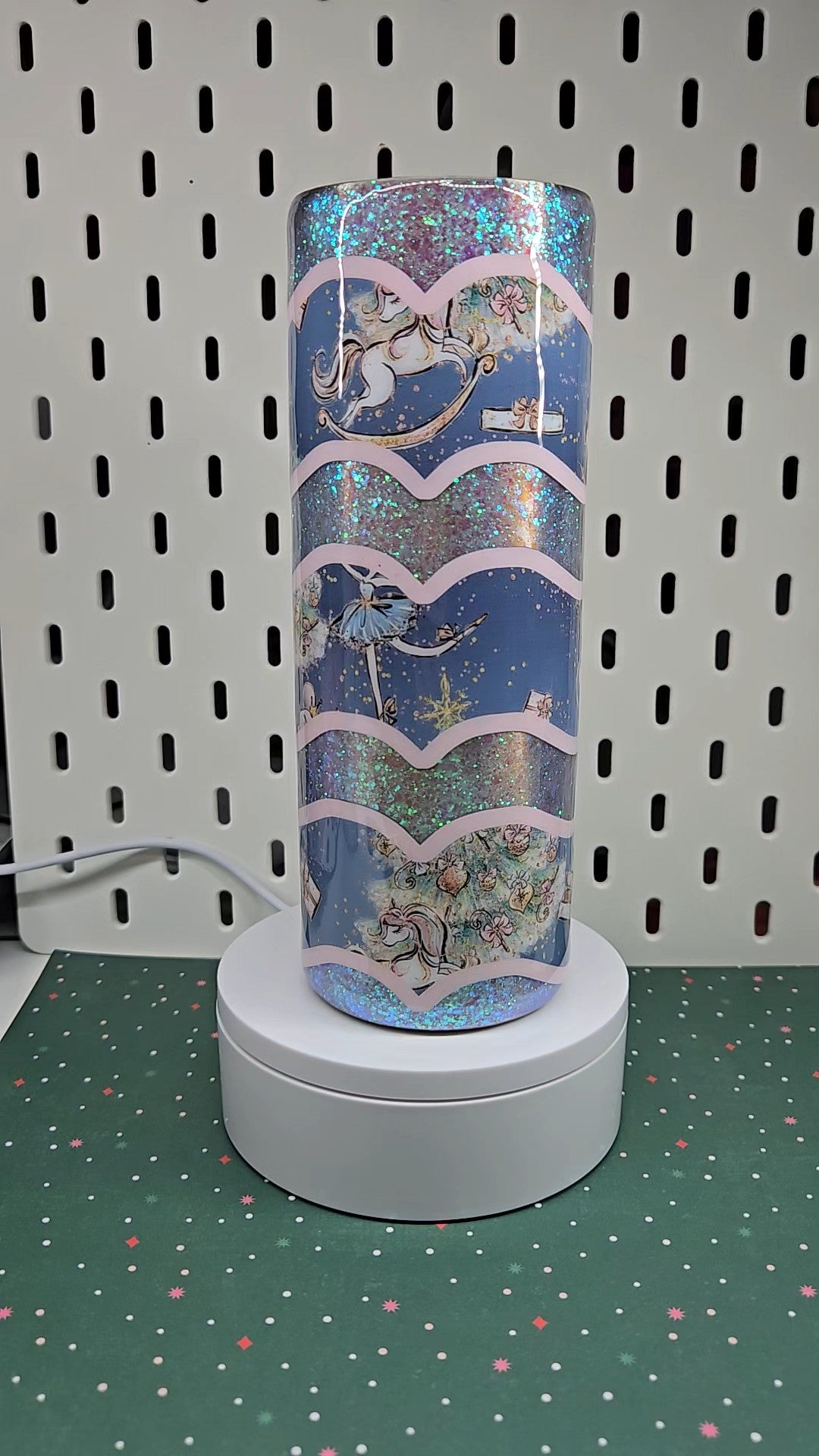 🎄 Blue Nutcracker Holiday Glitter Tumbler | Christmas Nutcracker Cup | Handmade Epoxy Tumbler | Winter Wonderland Drinkware