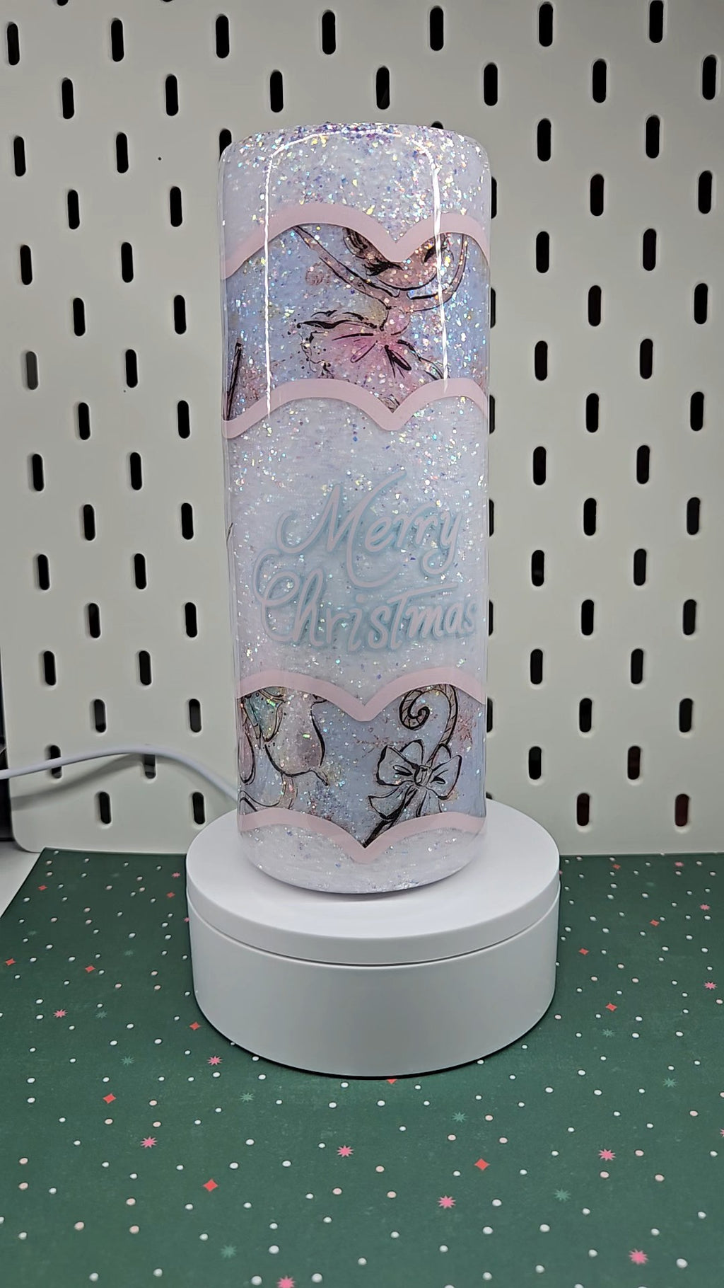 ❄️ Elegant Nutcracker Ballet Glitter Tumbler | Merry Christmas Winter Cup | Handmade Epoxy Tumbler | Holiday Ballet Drinkware