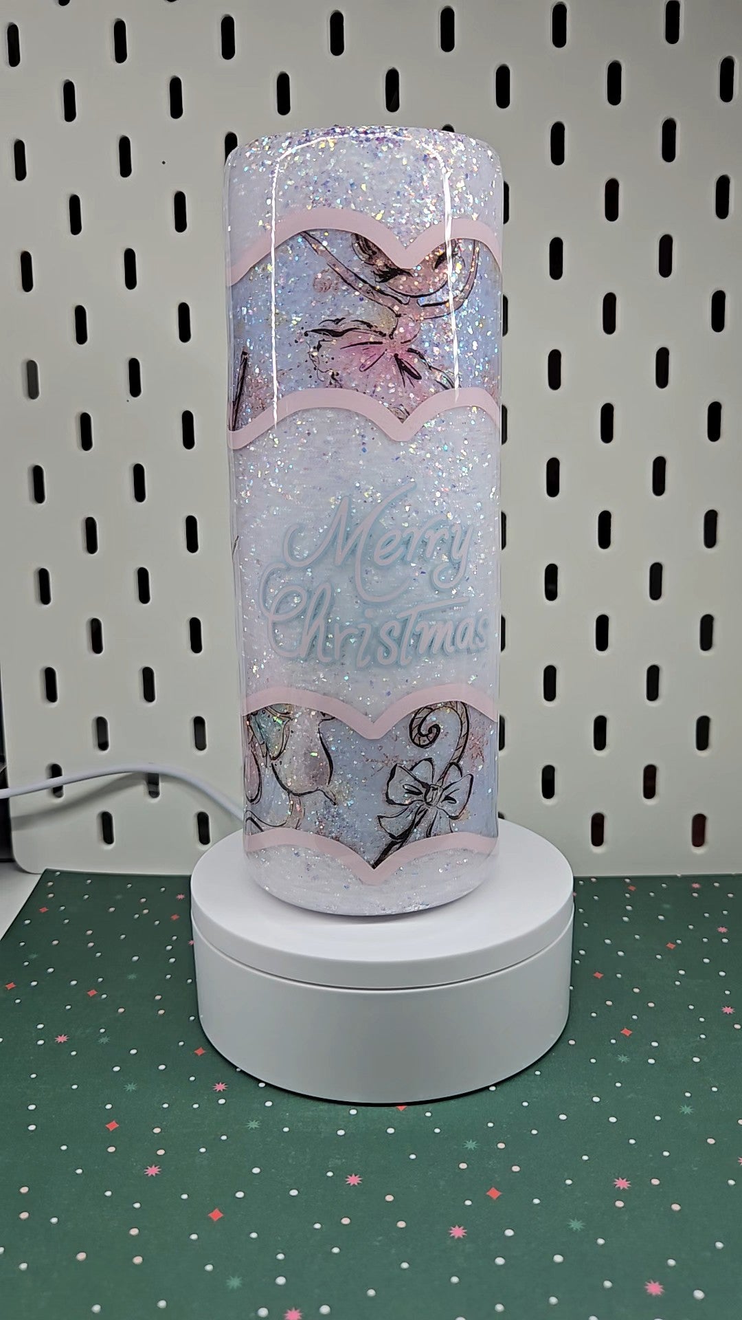 ❄️ Elegant Nutcracker Ballet Glitter Tumbler | Merry Christmas Winter Cup | Handmade Epoxy Tumbler | Holiday Ballet Drinkware