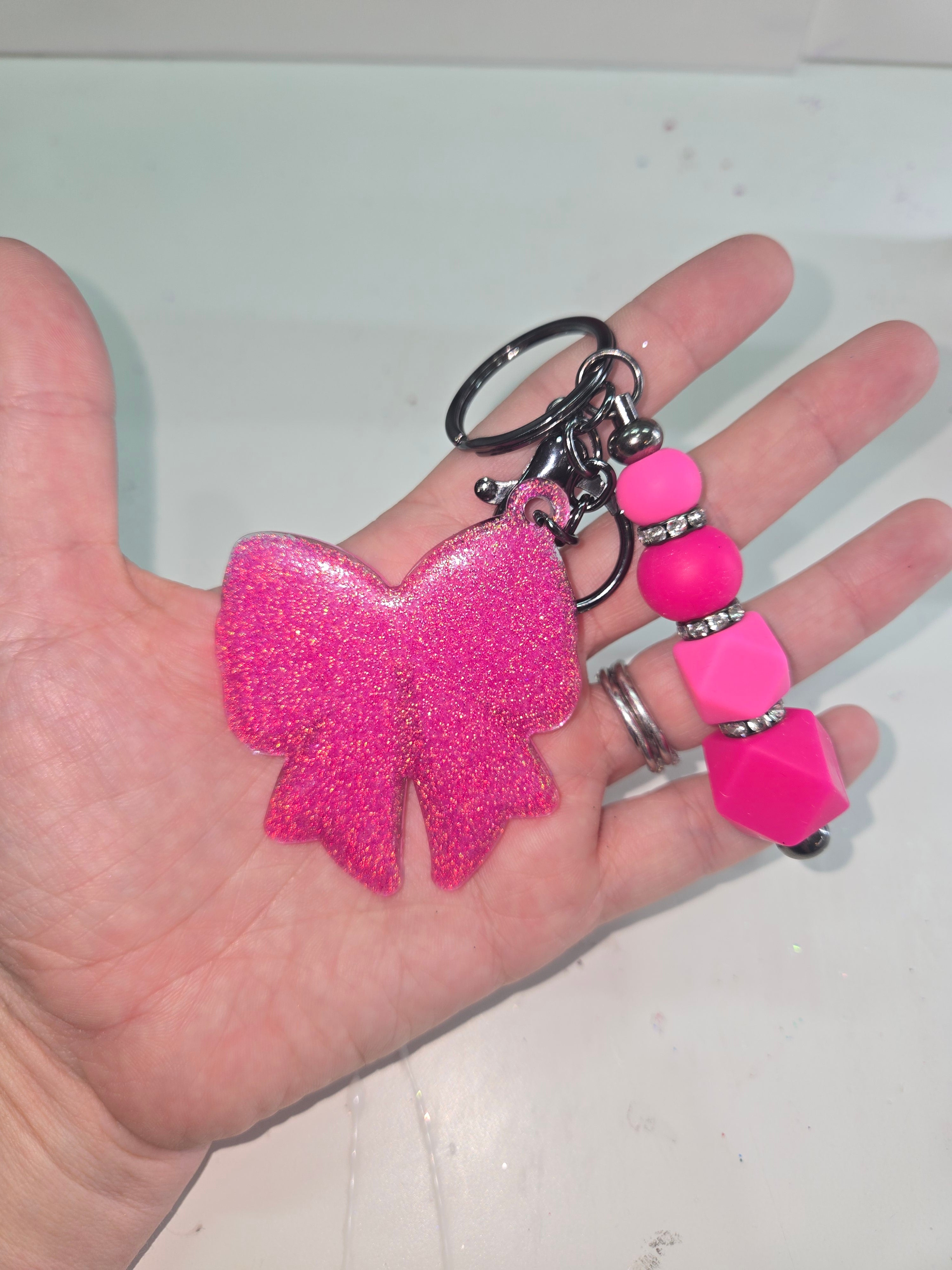 Custom Cut Acrylic Glitter Keychains ✨