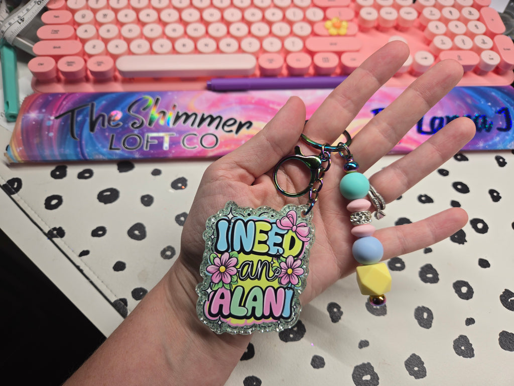 Custom Cut Acrylic Glitter Keychains ✨