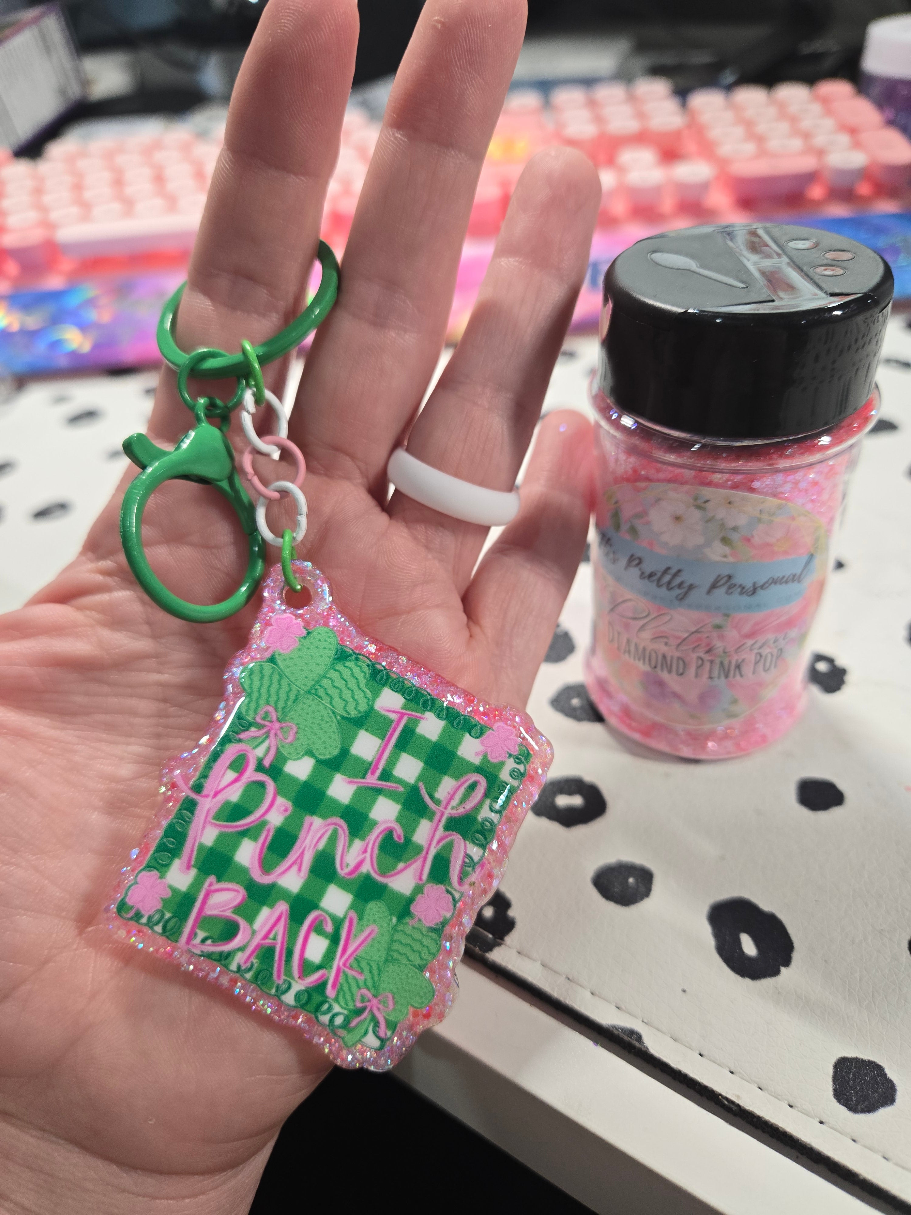 Custom Cut Acrylic Glitter Keychains ✨