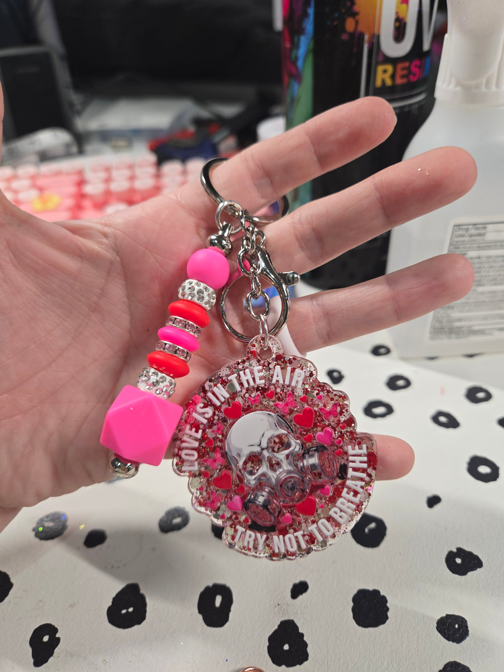 Custom Cut Acrylic Glitter Keychains ✨