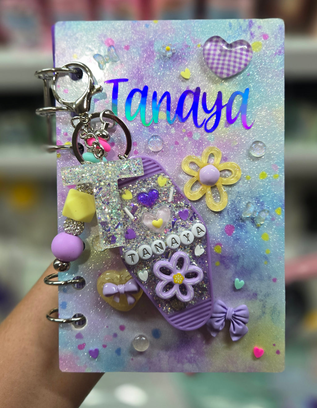 Custom A6 Acrylic Junk Charm Notebook Binder ✨