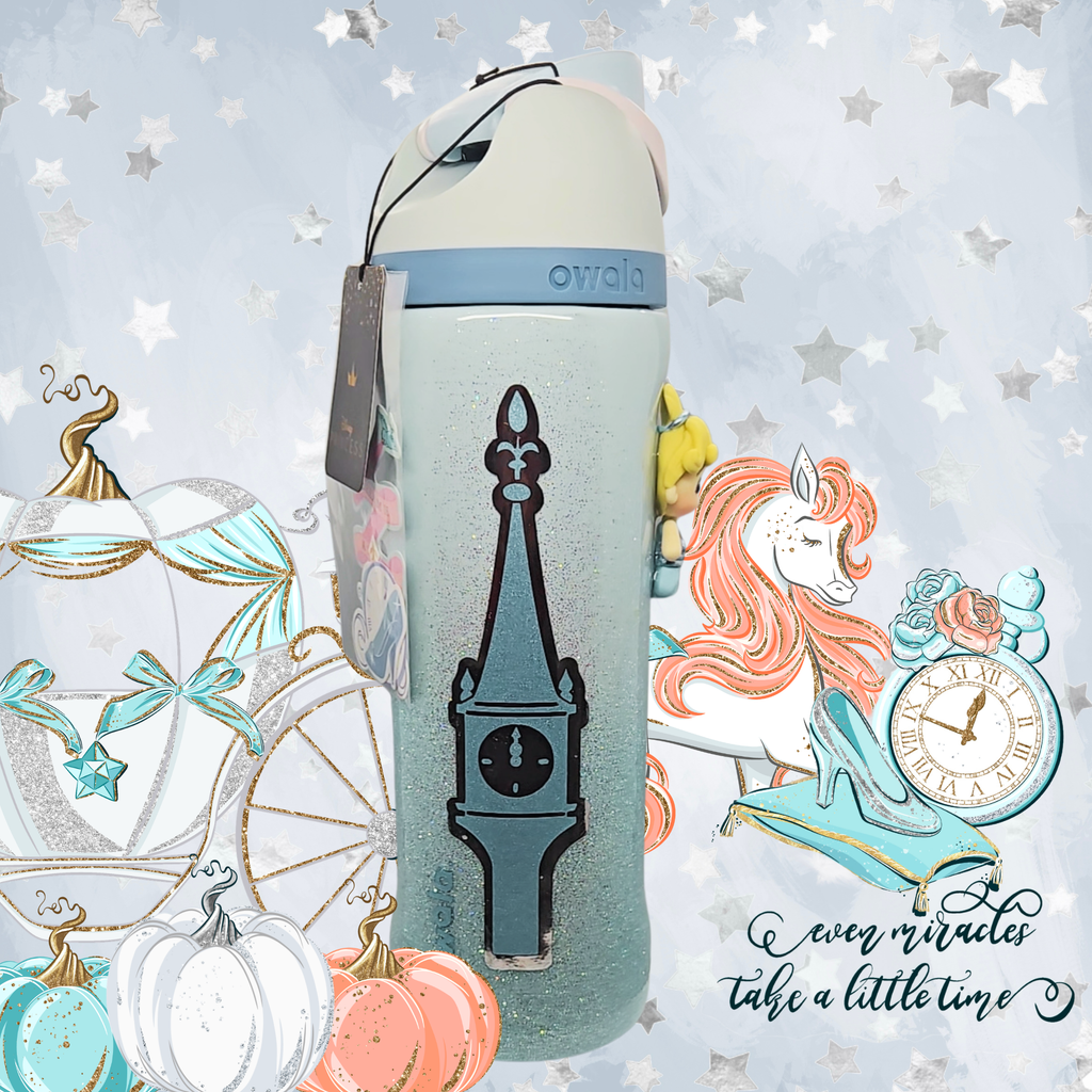 👑 Cinderella 24 oz Owala Disney Princess FreeSip Tumbler