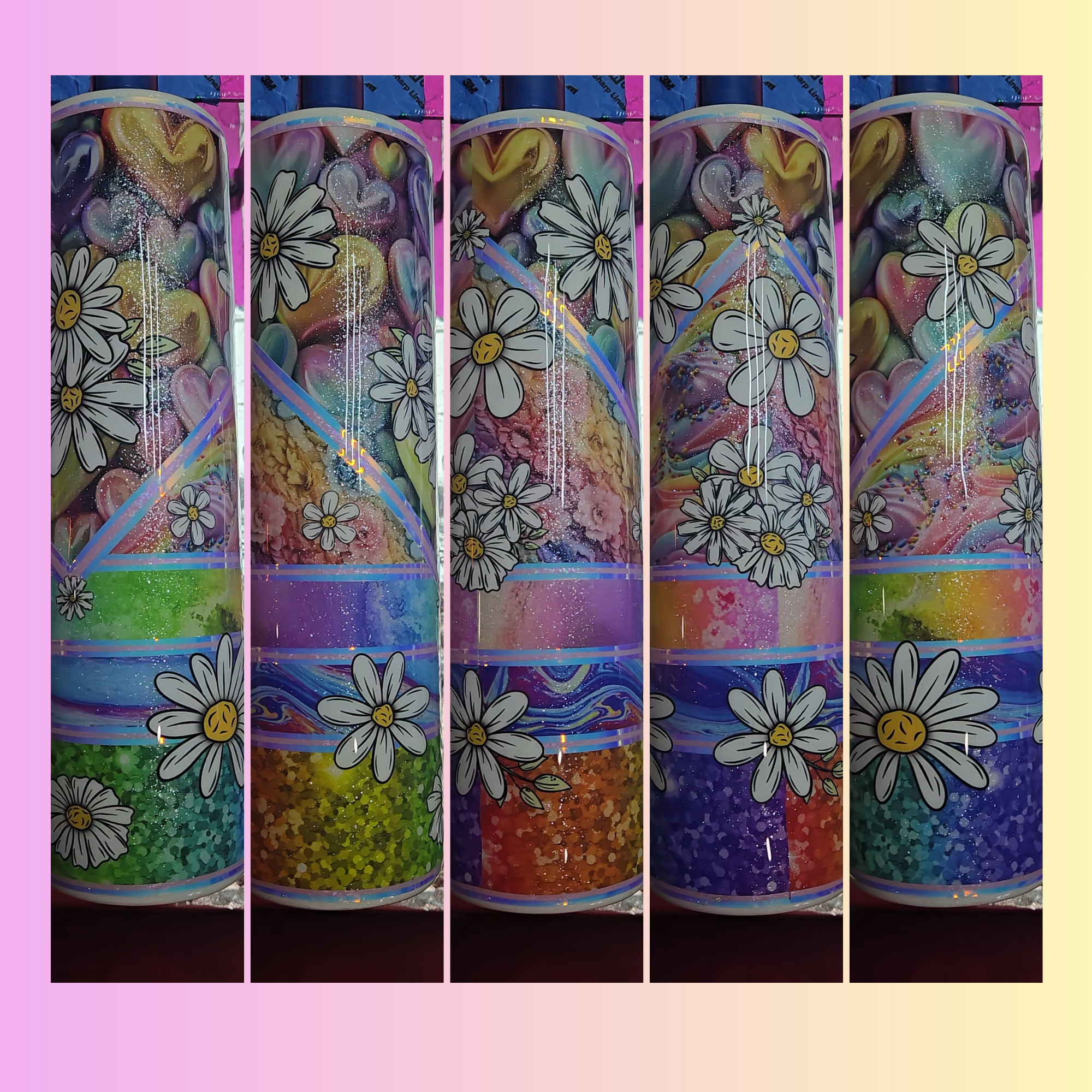Rainbow Daisy Dreams – 32 oz Tipsy Magnolia Plump