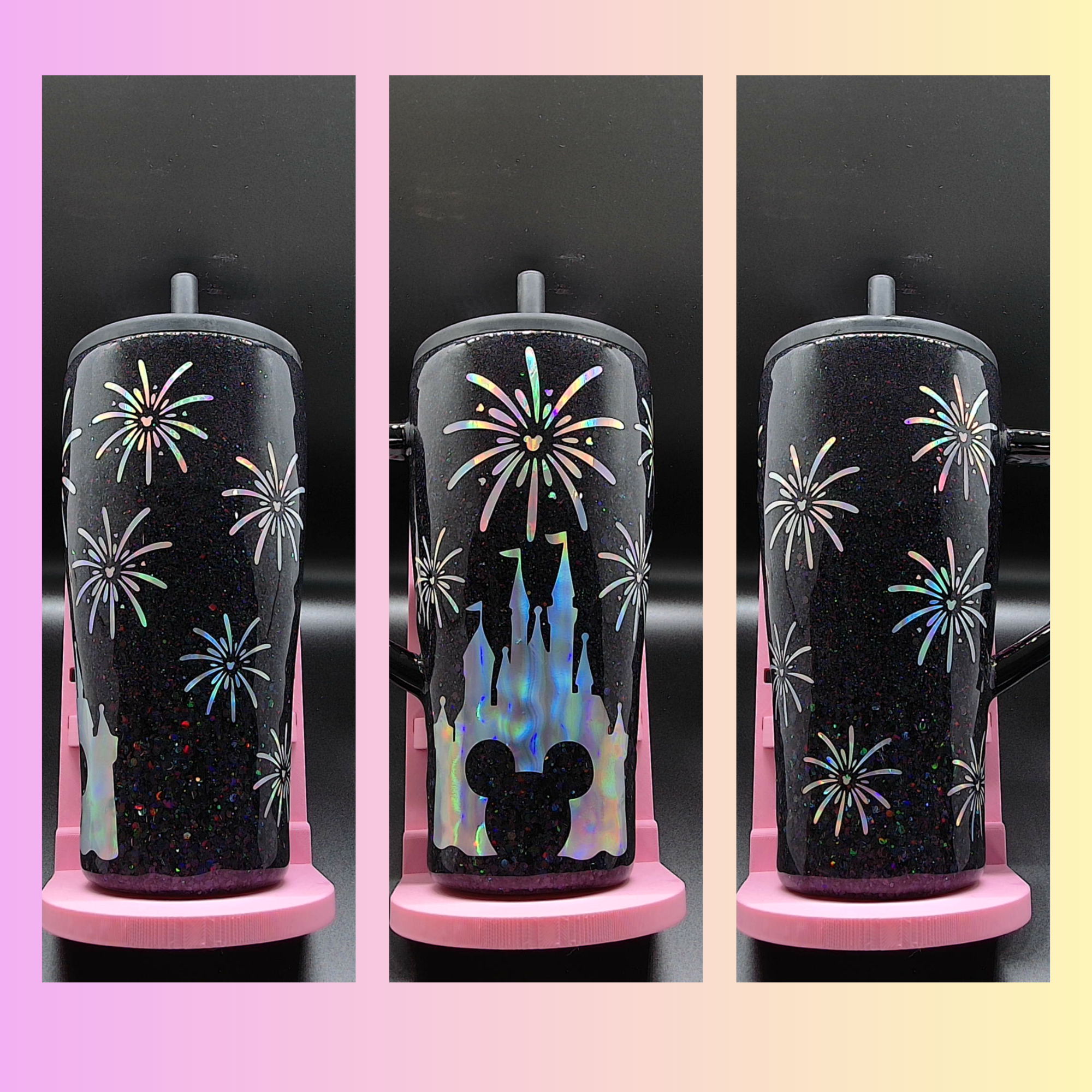 Castle Fireworks Magic – 30 oz Disney Night Sky Tumbler ✨🏰🎆
