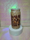 Game Day Snow Globe Tumbler | 16oz Hogg Tumbler | Football Bow Glitter Cup | Gold Glam Game Day Cup | Football Gift
