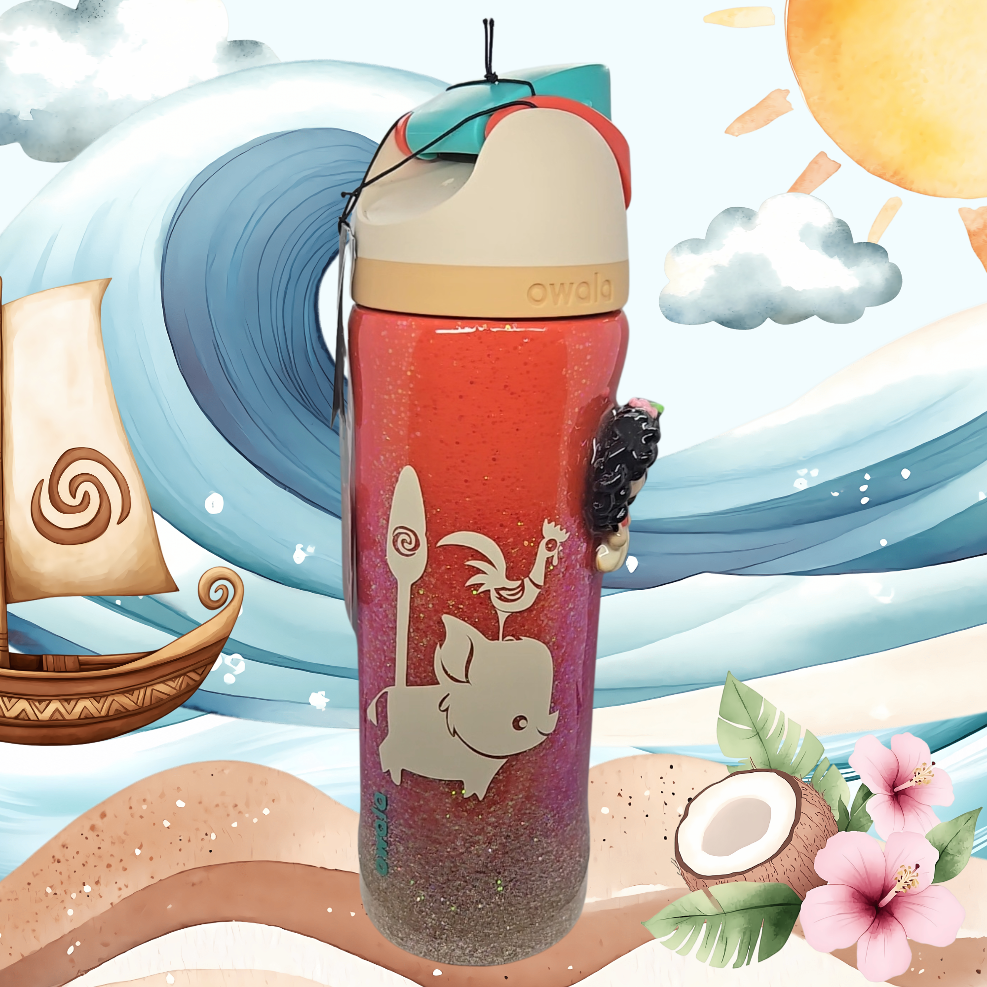 🌊 Moana 24 oz Owala Disney Princess FreeSip Tumbler