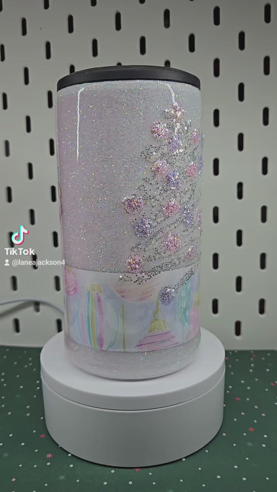 Pastel Christmas Gnome 4-in-1 Can Cooler | Custom Glitter Holiday Drinkware | Hogg Can Cooler | Christmas Gift