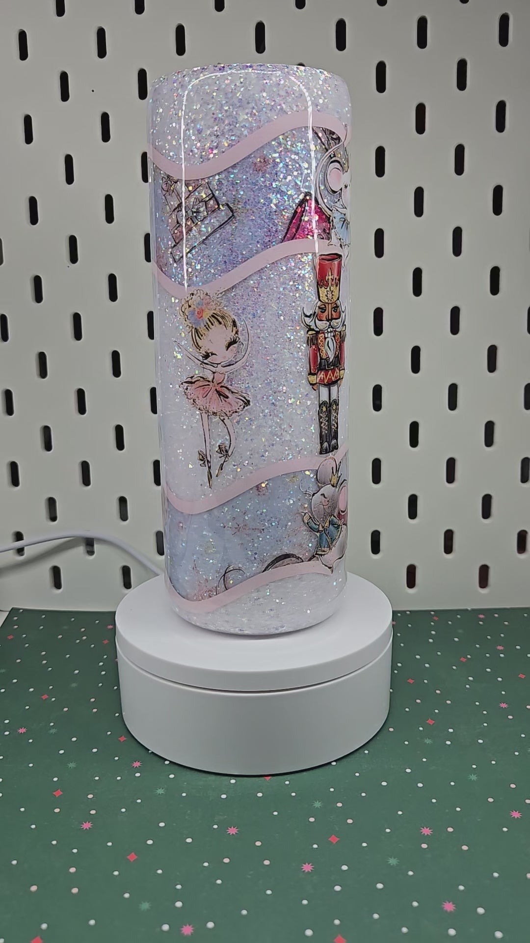 ❄️ Elegant Nutcracker Ballet Glitter Tumbler | Merry Christmas Winter Cup | Handmade Epoxy Tumbler | Holiday Ballet Drinkware