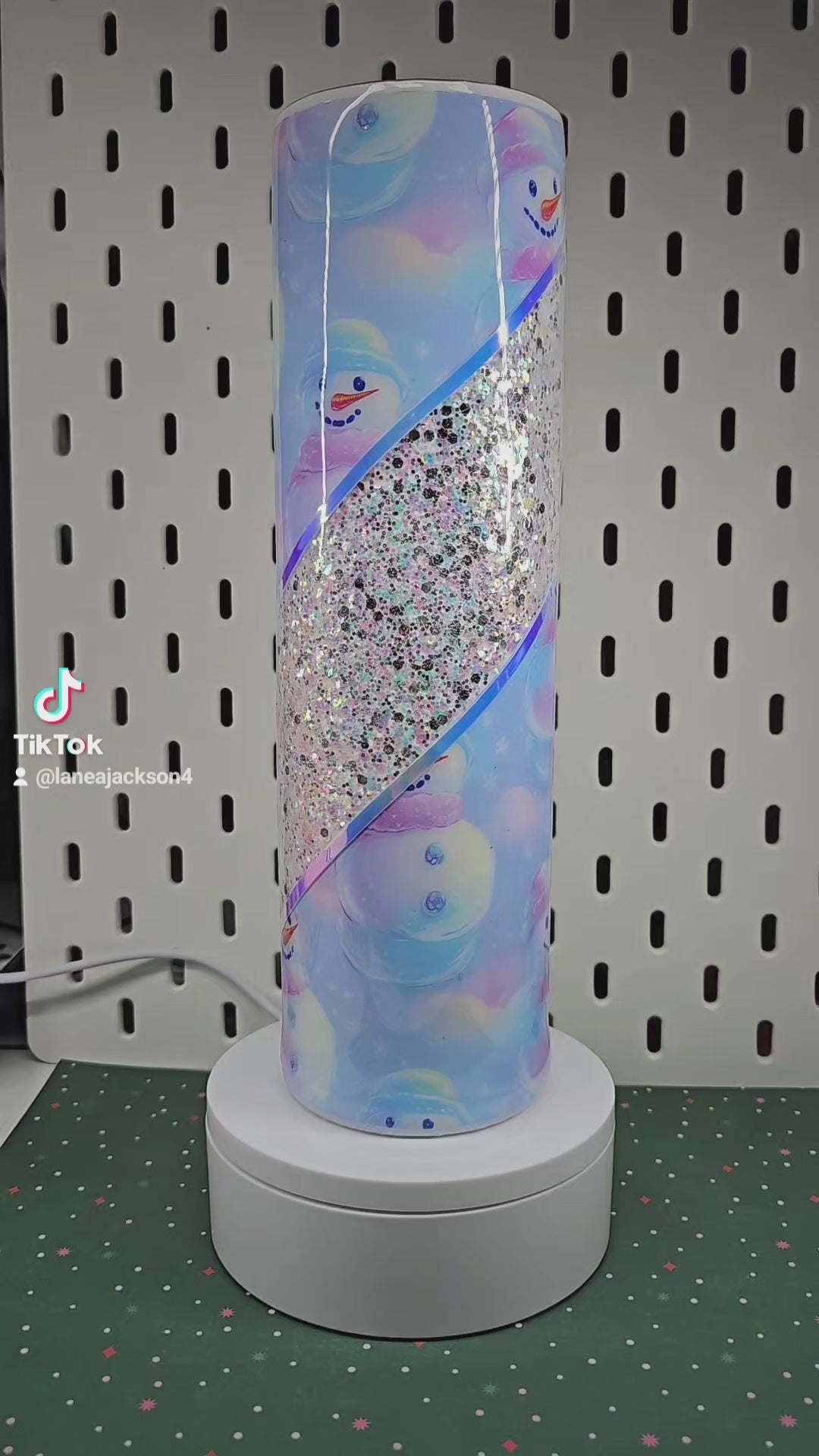 Snowman Glitter Tumbler | Winter Snowman Cup | Handmade Holiday Drinkware | Christmas Tumbler Gift | Sparkle Winter Cup