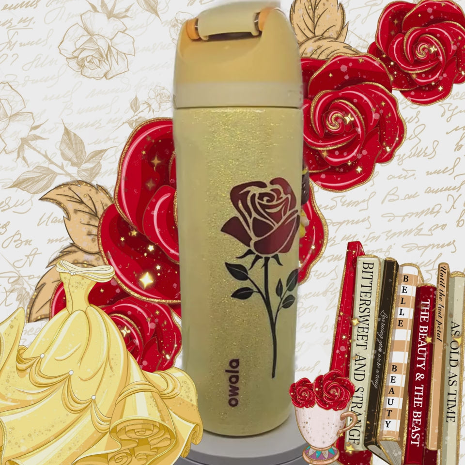 🌹 Belle 24 oz Owala Disney Princess FreeSip Tumbler