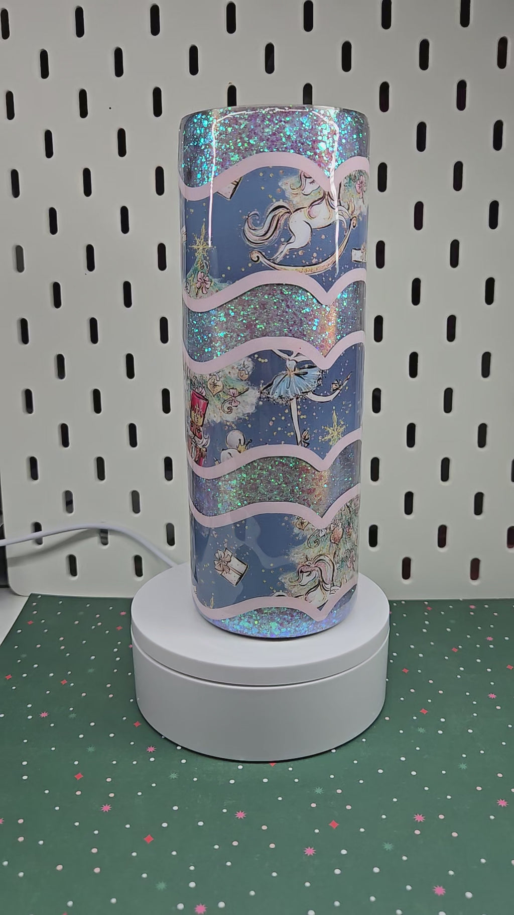 🎄 Blue Nutcracker Holiday Glitter Tumbler | Christmas Nutcracker Cup | Handmade Epoxy Tumbler | Winter Wonderland Drinkware