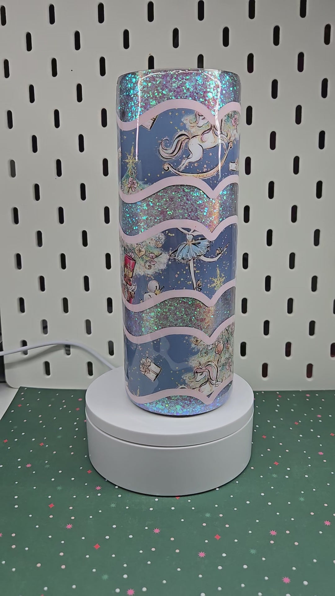🎄 Blue Nutcracker Holiday Glitter Tumbler | Christmas Nutcracker Cup | Handmade Epoxy Tumbler | Winter Wonderland Drinkware