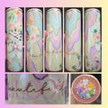 Spring Geode and floral tumbler
