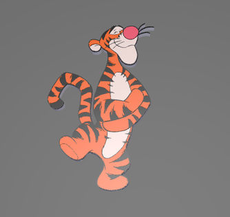 Tigger design #004 from ShimmerSwap catalog; front only, base sold separately