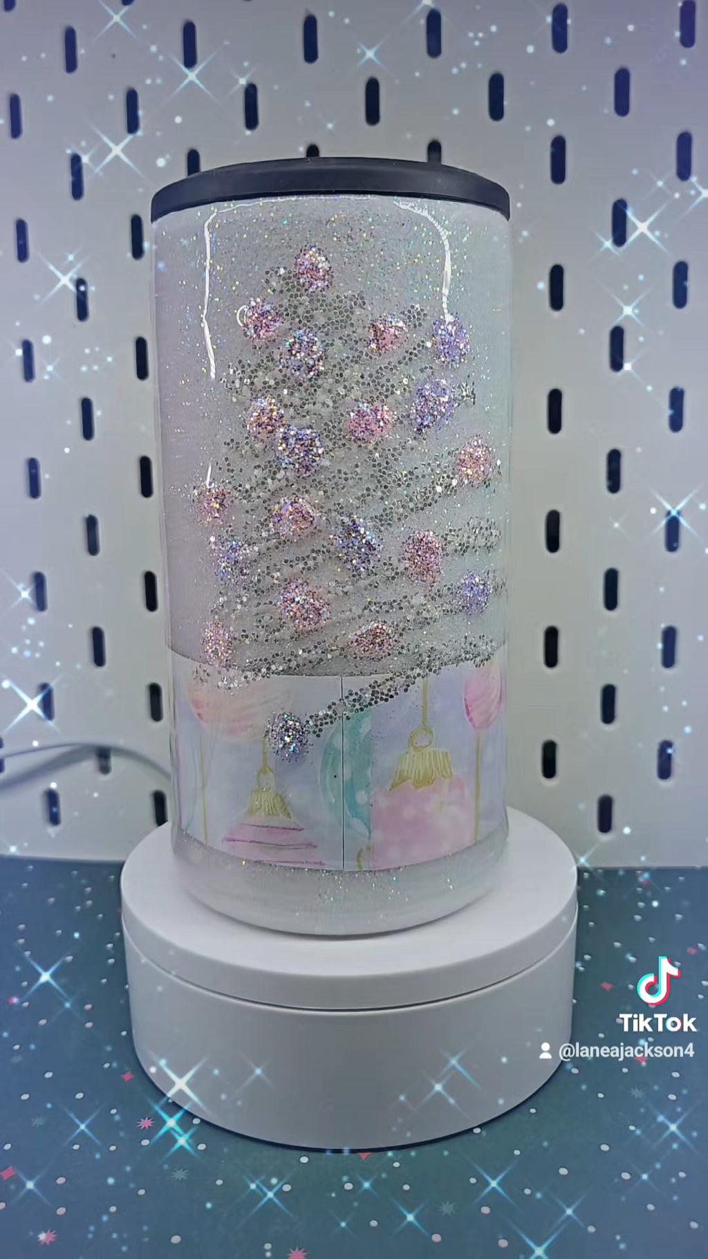 Pastel Christmas Gnome 4-in-1 Can Cooler | Custom Glitter Holiday Drinkware | Hogg Can Cooler | Christmas Gift