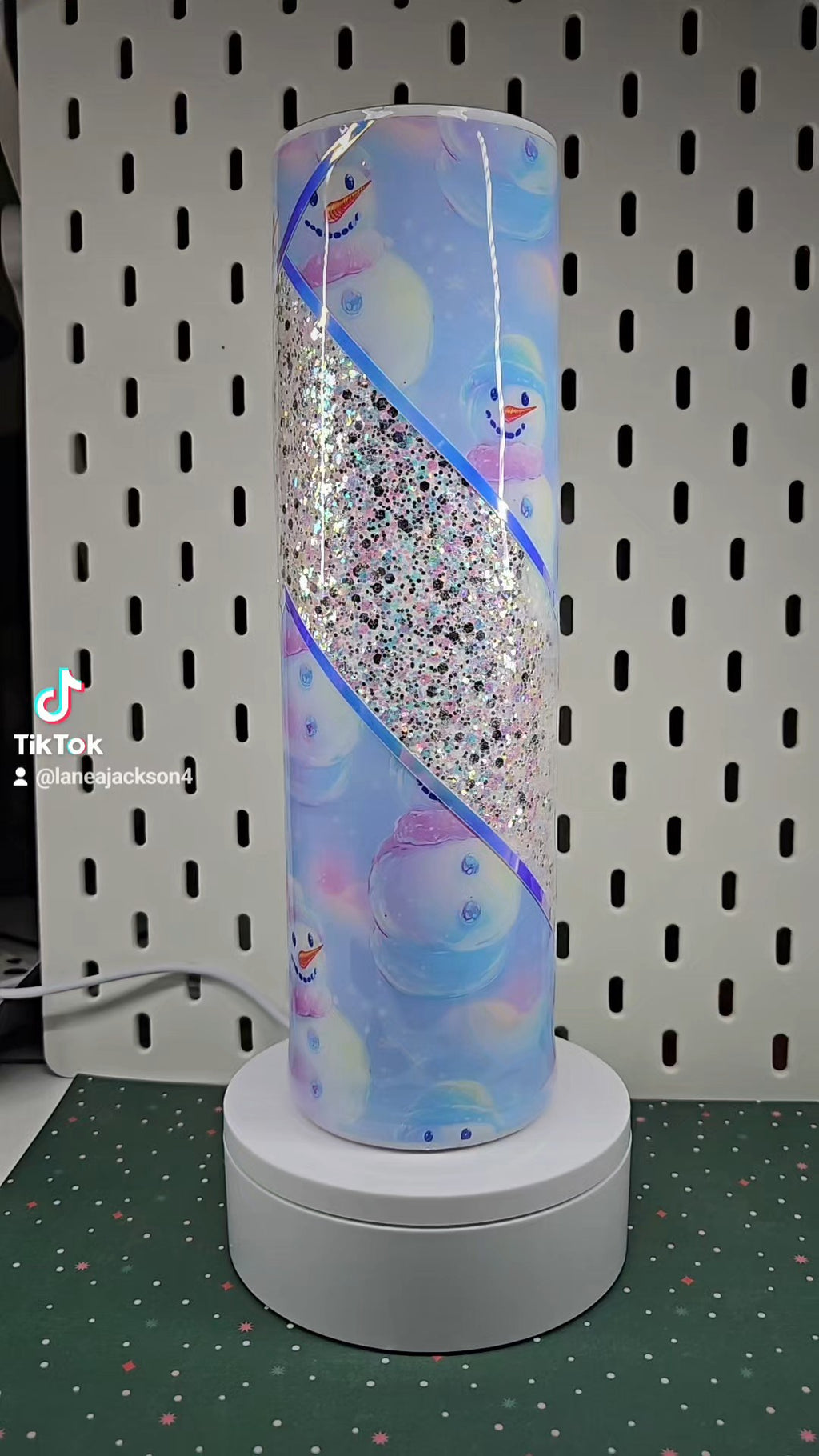 Snowman Glitter Tumbler | Winter Snowman Cup | Handmade Holiday Drinkware | Christmas Tumbler Gift | Sparkle Winter Cup