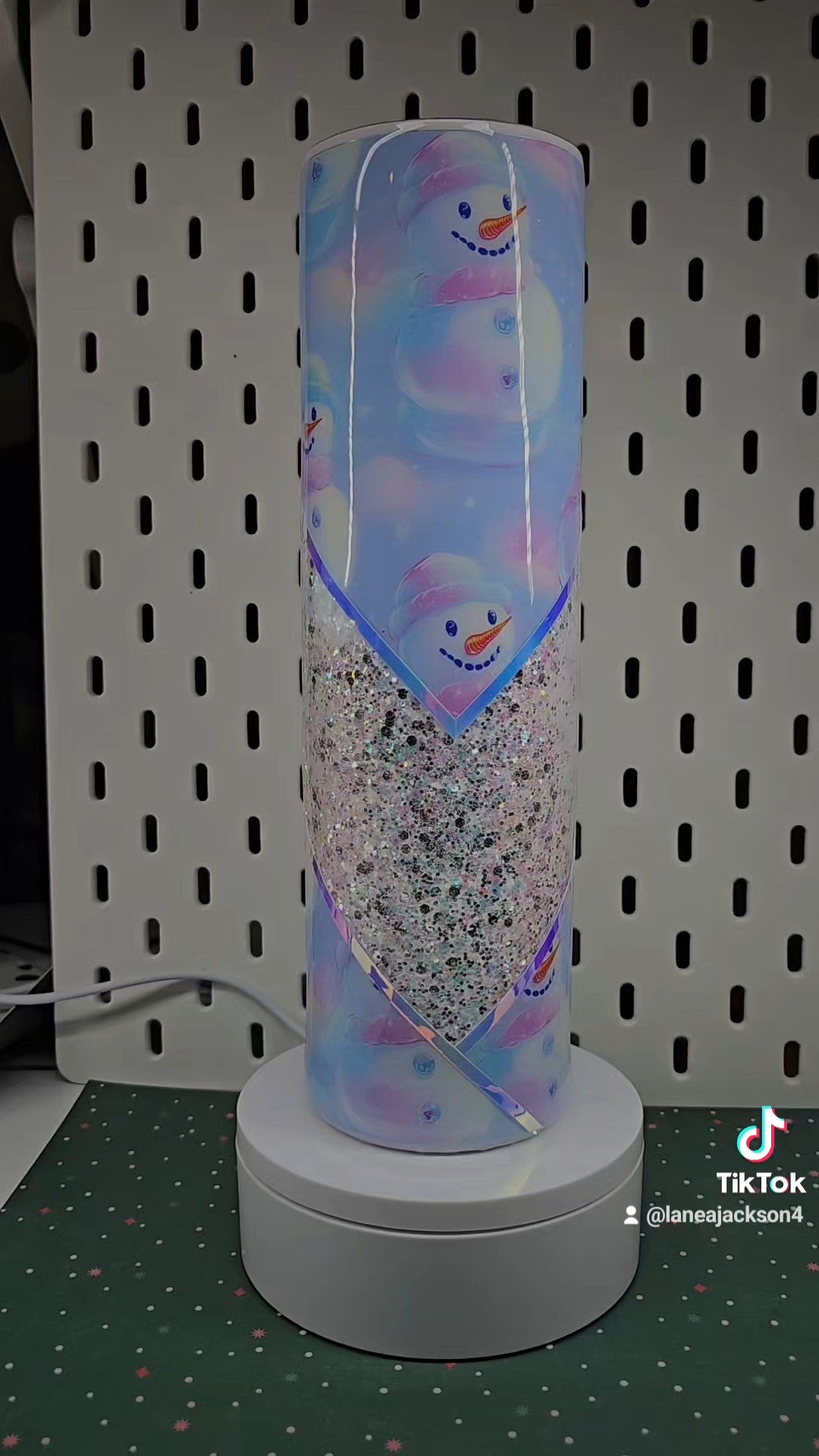 Snowman Glitter Tumbler | Winter Snowman Cup | Handmade Holiday Drinkware | Christmas Tumbler Gift | Sparkle Winter Cup